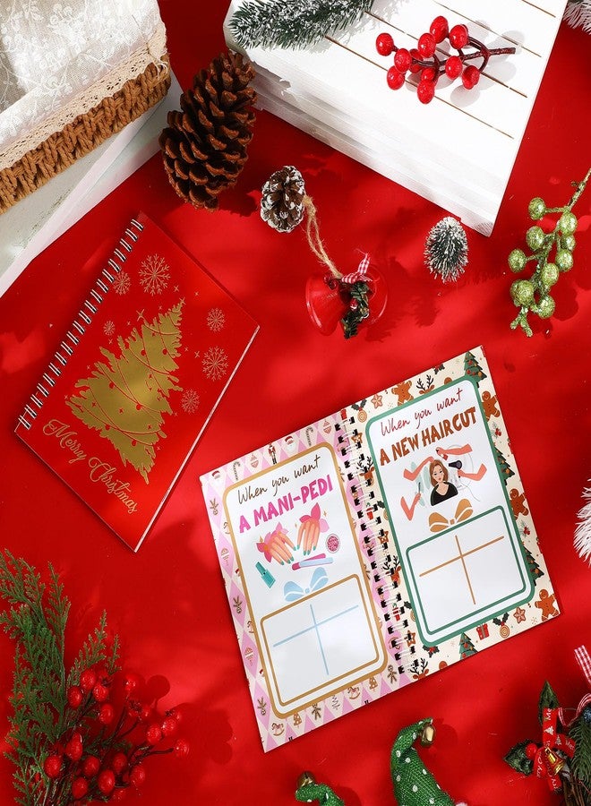 Fuyoooo Christmas Gift Card Book 7 x 5 Inch Double-sided Spiral College Survival Gift Card Book Merry Christmas Booklet for Xmas holiday Daughter Son High School College Supplies(Red,1 Pcs) - Image 4
